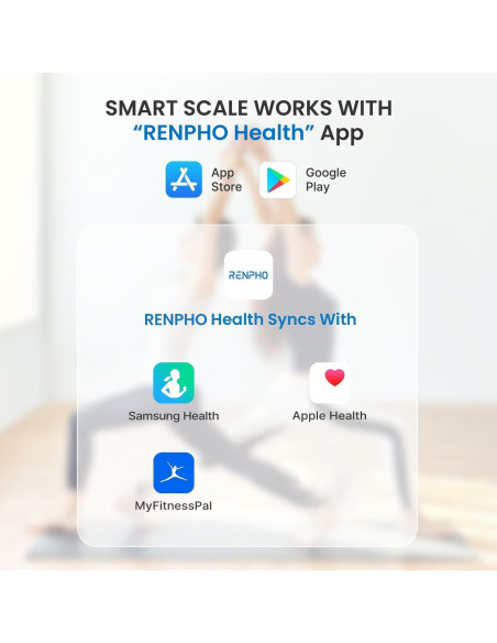 Balanza Inteligente RENPHO Recargable con IMC y Grasa Corporal