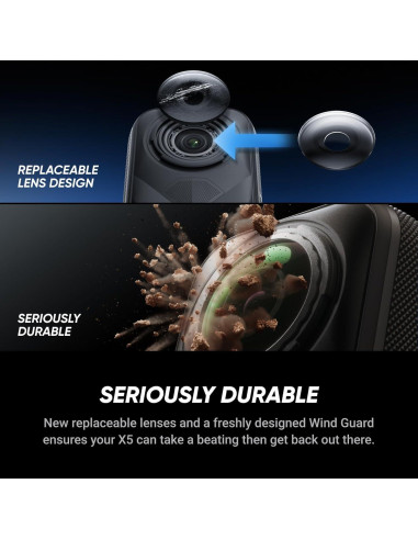 Cámara de Acción 360 Insta360 X5 8K 72MP con Estuche 512GB