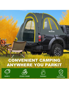 Carpa para Camioneta Beefull QBT Impermeable 2 Personas 1.68-1.83m 2