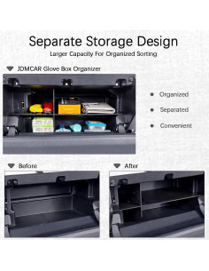 Organizador de Guantera JDMCAR para Toyota 4Runner 2025+ 2