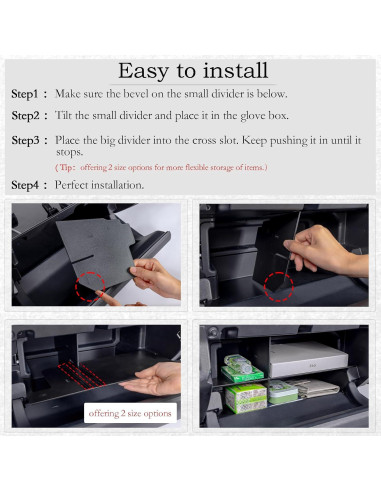 Organizador de Guantera JDMCAR para Toyota 4Runner 2025+