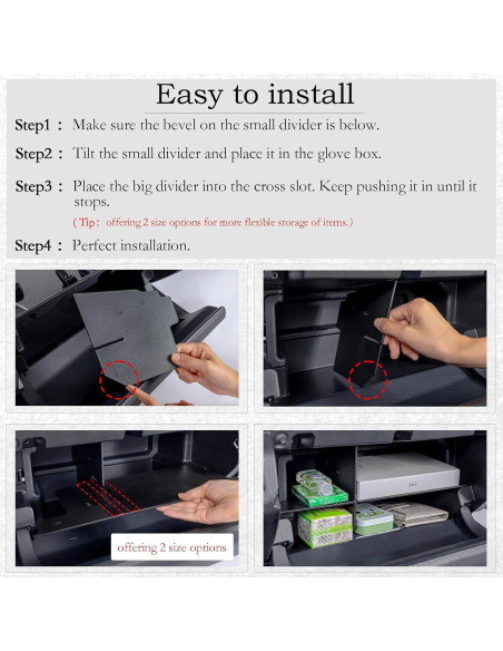 Organizador de Guantera JDMCAR para Toyota 4Runner 2025+