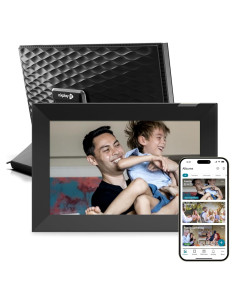Marco de fotos digital Nixplay 10.1" WiFi táctil Negro Plata