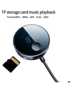 Transmisor FM Bluetooth 5.0 eppfun con micrófono y AUX 2