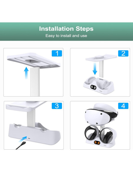 Soporte de Carga Doble FASTSNAIL para PS VR2 y Controladores