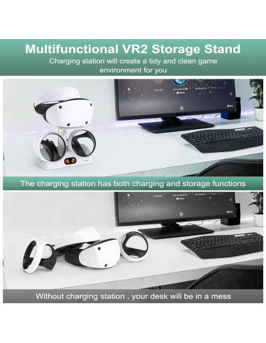 Soporte de Carga Doble FASTSNAIL para PS VR2 y Controladores