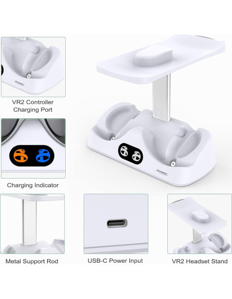 Soporte de Carga Doble FASTSNAIL para PS VR2 y Controladores