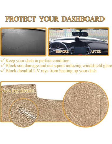 Cubierta de Tablero Yiz para Toyota Camry 2002-2006 Beige