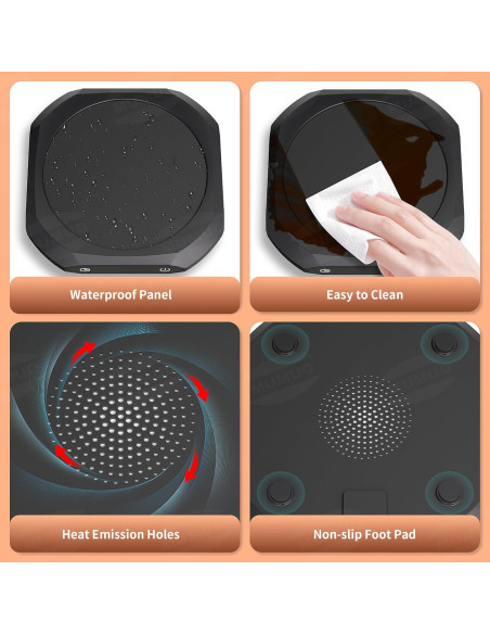 Calentador de Tazas Eléctrico MUMUQ TB-017 con Temporizador y Pantalla LCD