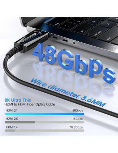 Cable HDMI DGHUMEN 30.48m 8K 60Hz Ultra Alta Velocidad