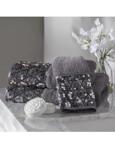 Juego de Toallas de Baño Popular Bath Sinatra 3 Piezas Plata 2