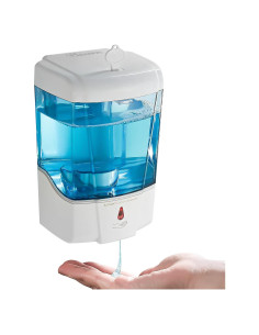 Dispensador de Jabón Automático PLUSSEN 600ml Blanco Sin Contacto