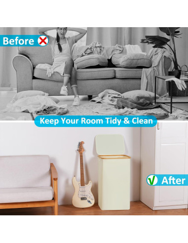 Cesta de Lavandería Efluky 100L con Tapa y Asas de Bambú