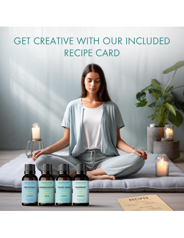 Set de Aceites Esenciales de Meditación Majestic Pure 4x8.8ml