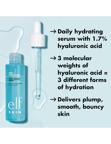 Suero Facial Hidratante e.l.f. SKIN 1.7% Ácido Hialurónico 62g