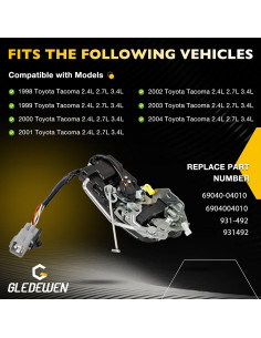 Actuador de Cerradura de Puerta Izquierda Gledewen Toyota Tacoma 1998-2004 2