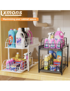 Organizador Deslizante de Cajones Lxmons Blanco 2 Niveles 2