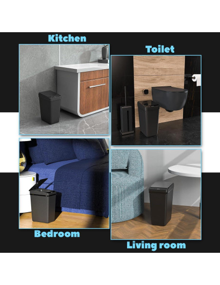 Basurero Automático Procade 2 Pack 4 Gal y 2.5 Gal Negro