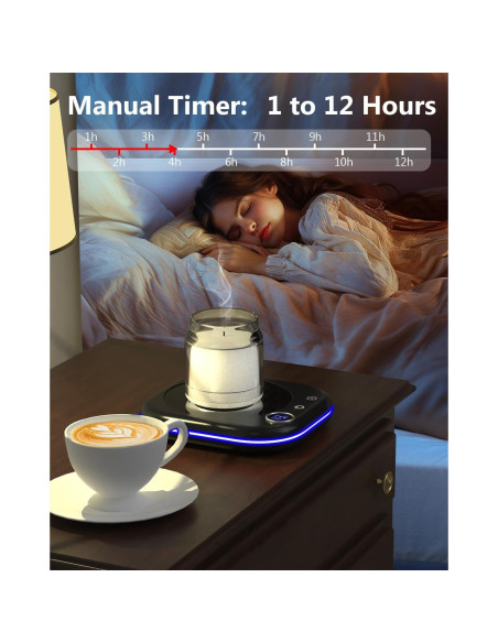 Calentador de Taza de Café MQUPIN con Temporizador y Apagado Automático
