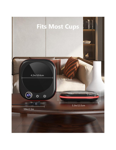Calentador de Taza de Café MQUPIN con Temporizador y Apagado Automático