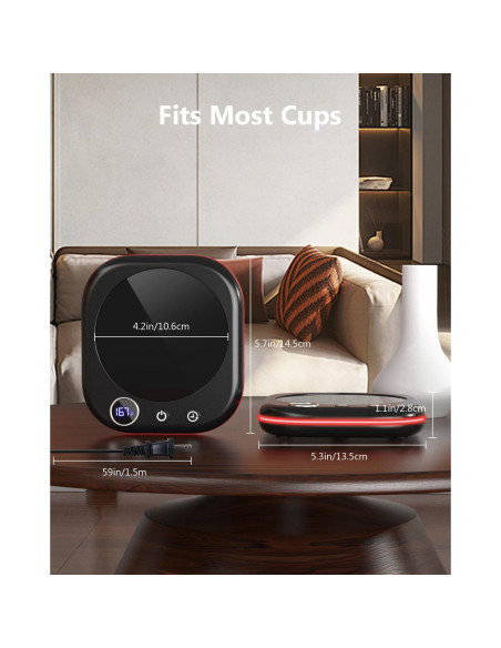 Calentador de Taza de Café MQUPIN con Temporizador y Apagado Automático