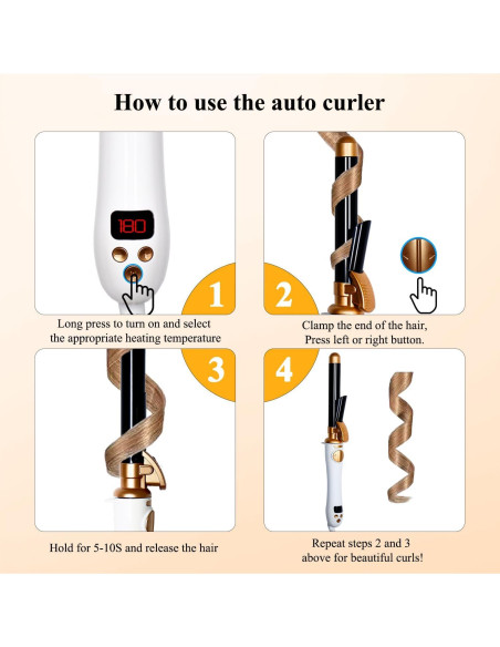 Rizador Automático Lam(MS)pen 1 Pulgada Cerámica Ajustable