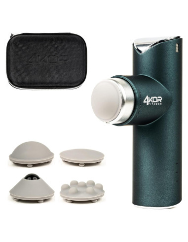 Mini Pistola de Masaje 4KOR Fitness, Portátil 0.45 kg, Silenciosa