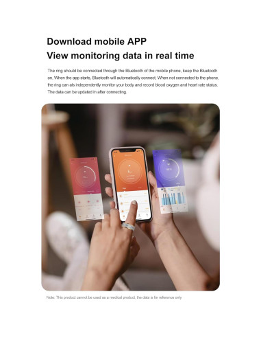 Anillo Inteligente WIWISTON Fitness Oro-10, Monitor Cardíaco y Sueño