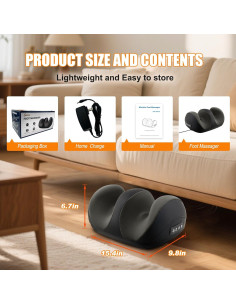 Masajeador de pies eléctrico CCHYF con calor y Shiatsu 2