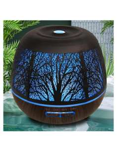 Difusor de Aceite Esencial Elcxsla 500ML Ultrasonico con Luz LED