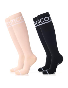 Calcetines de Compresión Momcozy para Mujeres 15-30 mmHg - 2 Pares