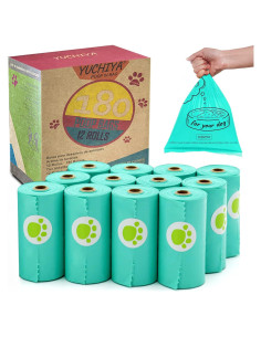 Dispensador de bolsas de excremento de perro YUCHIYA 180 bolsas