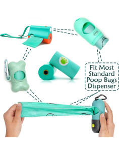 Dispensador de bolsas de excremento de perro YUCHIYA 180 bolsas 2