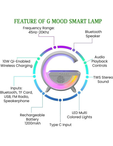 Lámpara de Mesa LED Técnica Pro TPGLAMP3 con Altavoz Bluetooth