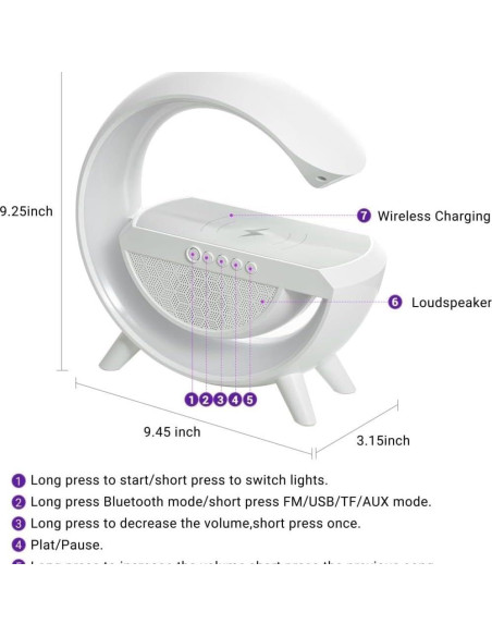 Lámpara de Mesa LED Técnica Pro TPGLAMP3 con Altavoz Bluetooth