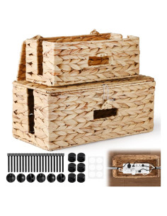 Organizador de Cables AccEncyc - 2 Cajas Tejidas a Mano