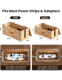 Organizador de Cables AccEncyc - 2 Cajas Tejidas a Mano 2