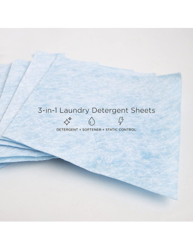 Hojas de Lavandería WashEZE 10 Ct - Detergente 3 en 1