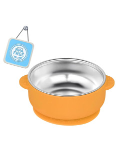 Cuenco de Succión para Niños OKAY ORANGE 280ml Acero Inoxidable