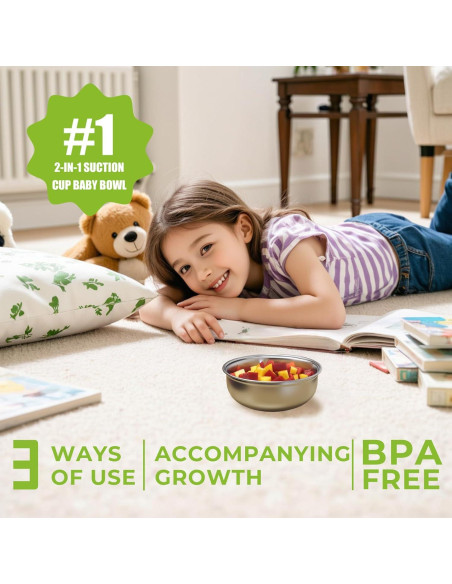 Cuenco de Succión para Niños OKAY ORANGE 280ml Acero Inoxidable