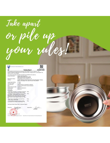 Cuenco de Succión para Niños OKAY ORANGE 280ml Acero Inoxidable