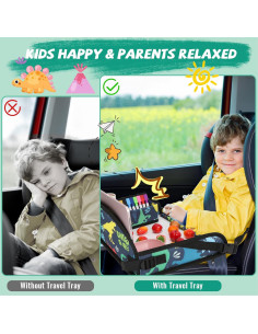 Bandeja de Viaje para Niños DxTing - Dinosaurio, 8 Marcadores 2