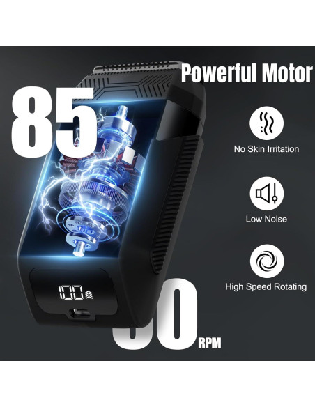 Afeitadora eléctrica Suttik negra impermeable para hombres