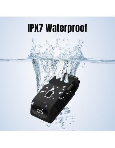 Afeitadora eléctrica Suttik negra impermeable para hombres