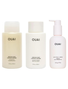 OUAI Paquete Anti-Frizz para Cabello Medio - Crema, Champú y Acondicionador