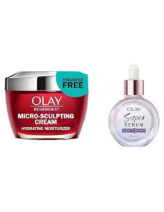 Crema Facial Microescultora Olay Regenerist 48 g + Suero Nocturno 28 g