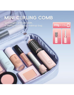 Cepillo Rizador Inalámbrico AI-DIO 2 en 1 Rosa, 200 Millones de Iones 2