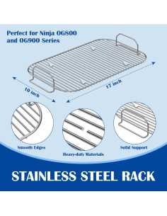 Placa de Plancha y Estante para Humo SafBbcue Ninja Woodfire XL 2