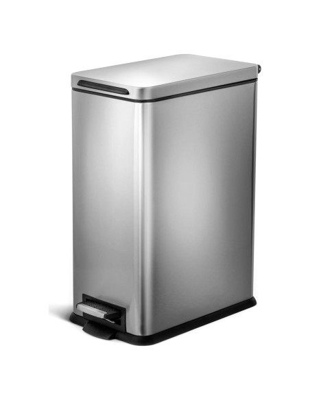 Bote de Basura Slim Home Zone Living 30L Acero Inoxidable Plata