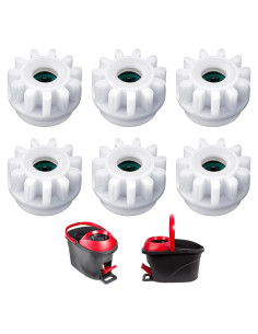 6 Piezas Repuesto Mopa Giratoria LLOUSSAK Compatible O-Cedar